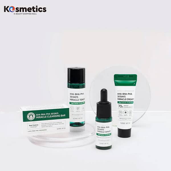 [SOME BY MI] Kit Limitado AHA, BHA, PHA 30 Days Miracle Starter 4 Pcs Set (Soap, Toner, Serum, Cream)