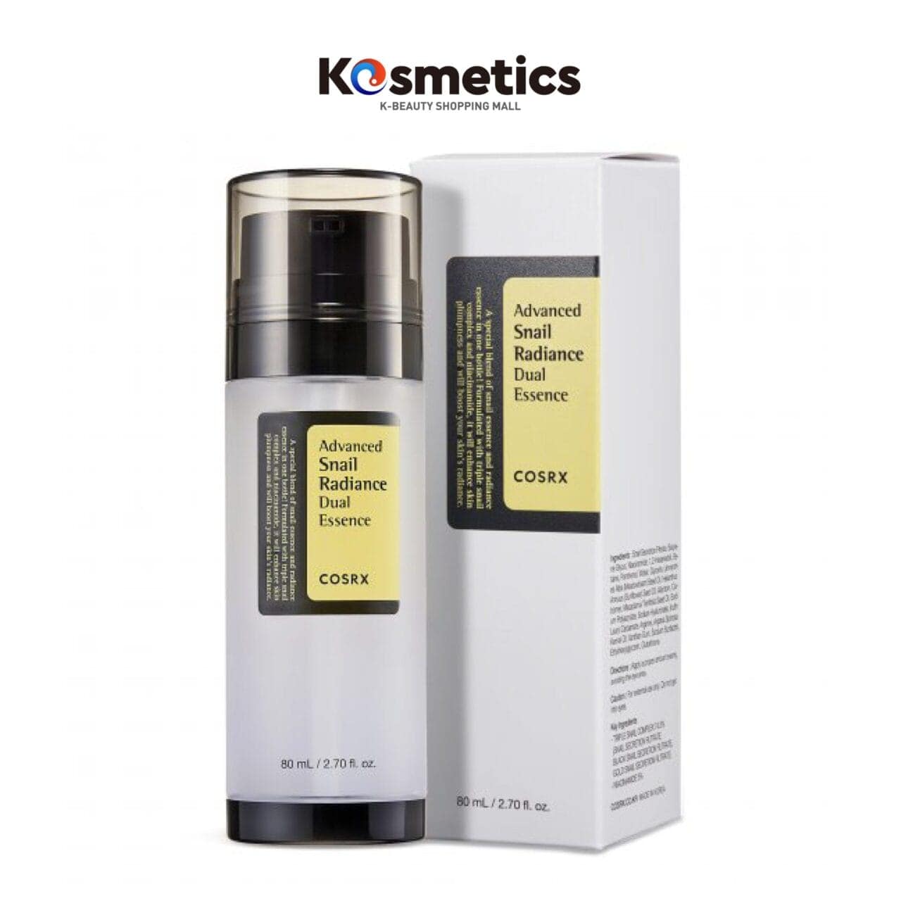 [COSRX] Advanced Snail Radiance Dual Essence 80ml